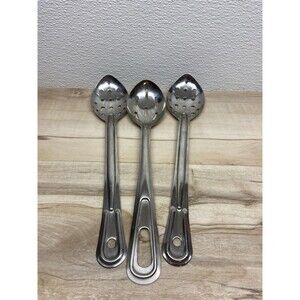 Long Handle Slotted 13in Serving Spoons Stainless Steel Set Of 3